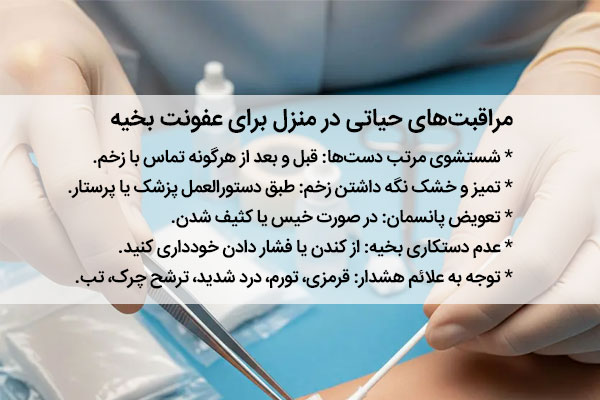 درمان بهبود زخم در منزل